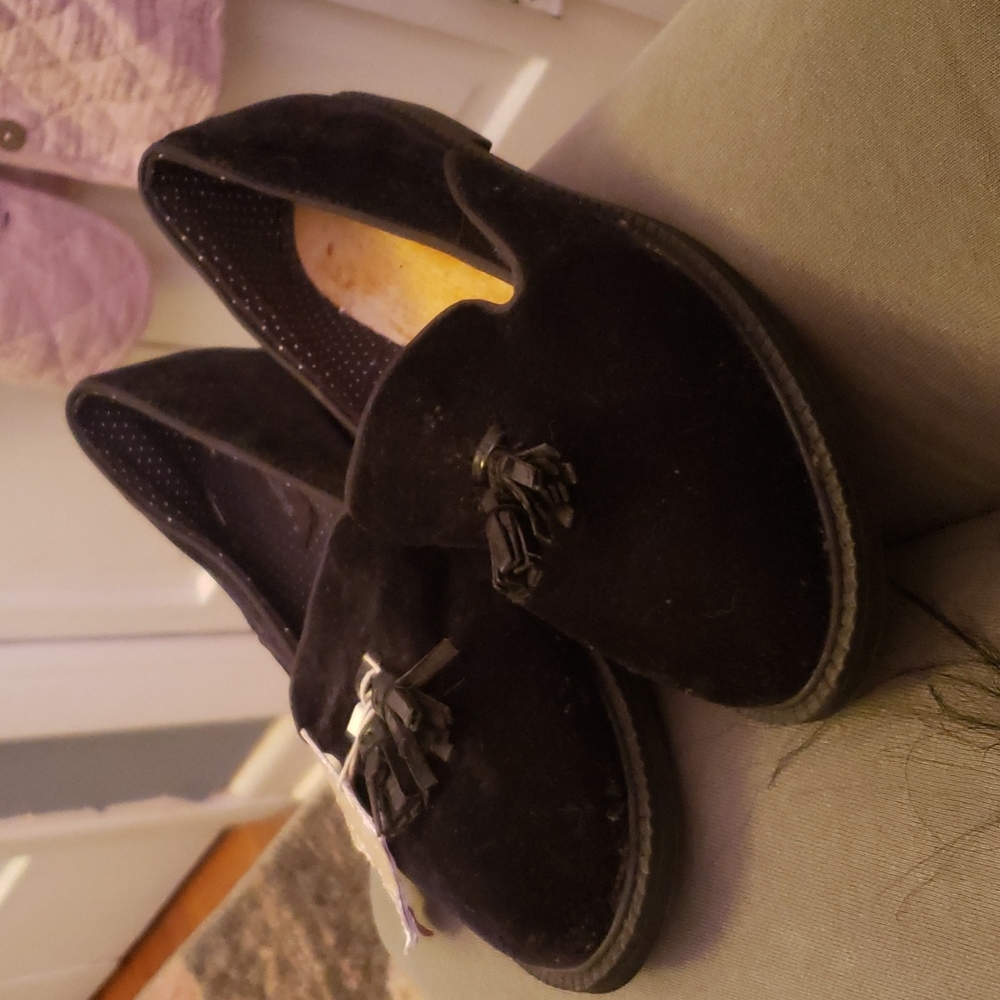 Zara boys black loafers 4 1/2 new w/ tag